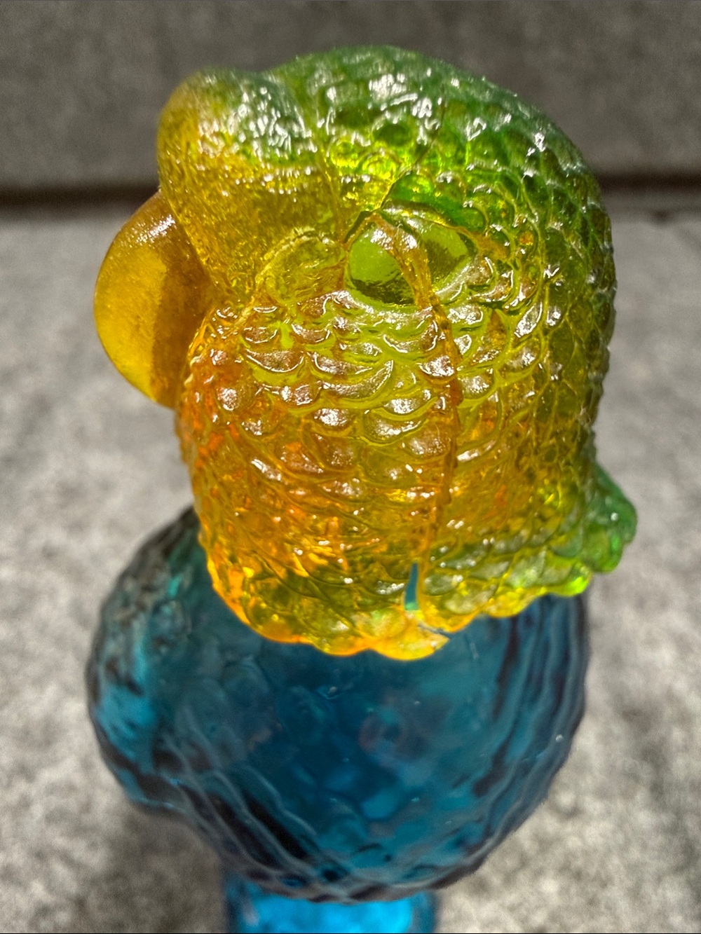 Avon Island Parakeet Blue and Green Glass Bottle - Picture 11 of 12